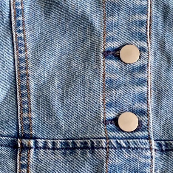 Button through denim tube top - Picture 4 of 4